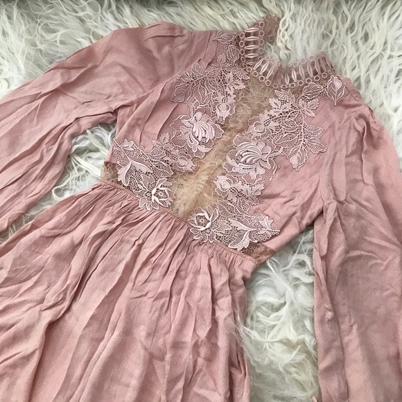 FREE PEOPLE Divine Mini Dress In Rose - Picture 4 of 8